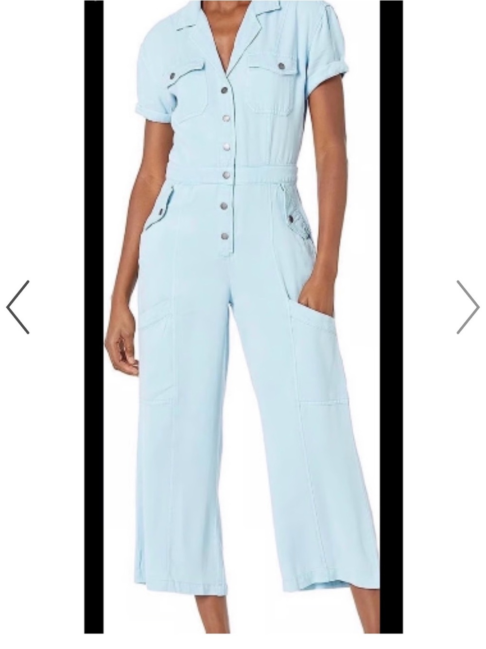 Guess Wide Leg Light Blue Jumpsuit